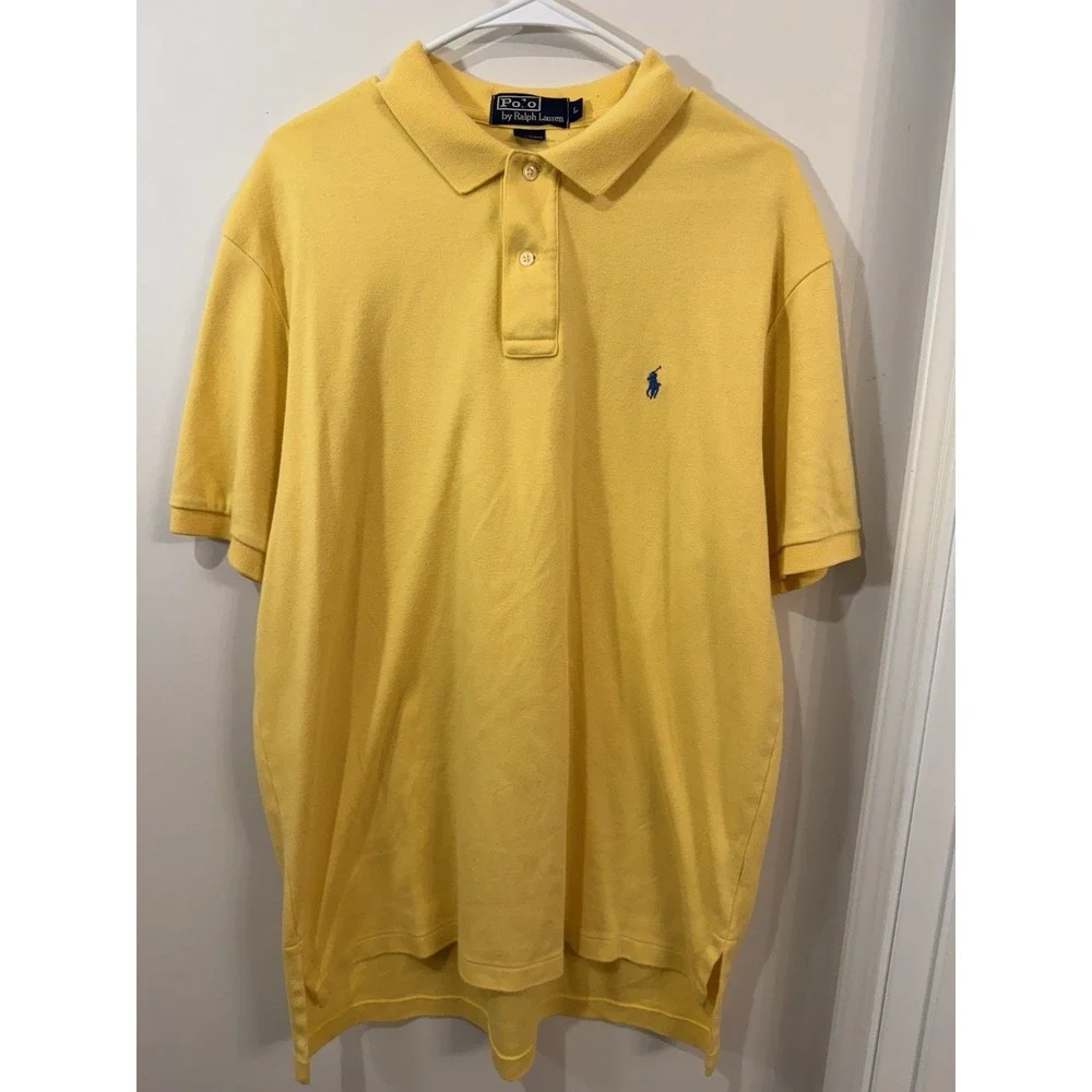 Polo Ralph Lauren men's yellow, short sleeve polo shirt‎ size L